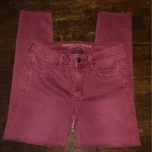 American Eagle | High Rise | Super Stretch | Crop Jeans | Size 6 | Rose Pink
